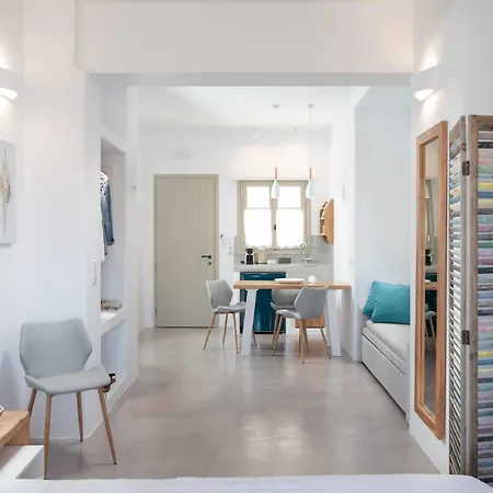 Halcyon And Naxos Lägenhetshotell Agios Thaleleos